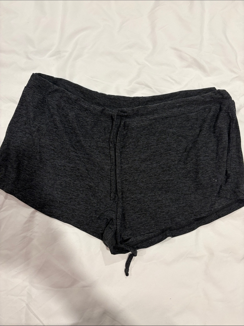 Beyond Yoga Charcoal Gray Athletic Lounge Shorts with Drawstring